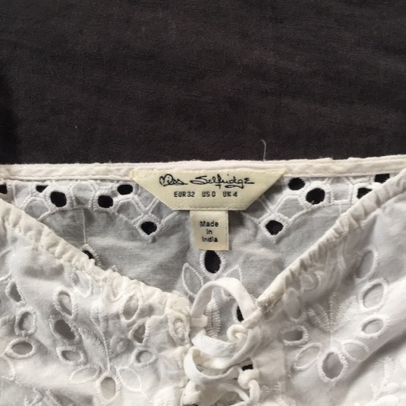 Miss Selfridge broiderie bardot beach top - Picture 3 of 5